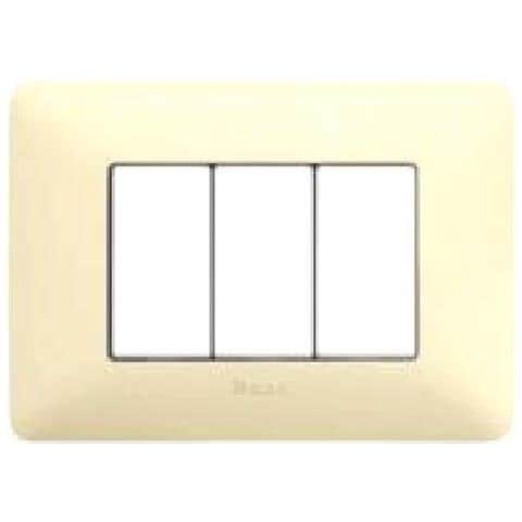 Placca 3 Posti Matix, Tecnopolimero, 120xh. 84 Mm Avorio - Foto 2