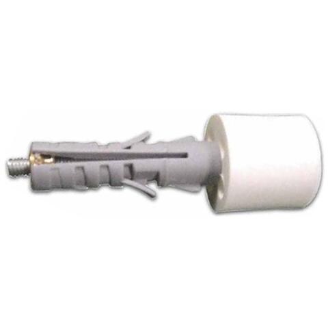 Fermaporta Paracolpo Bianco in Gomma con Tassello Maurer ØxL. 9x38 mm 20Pz - Foto 1