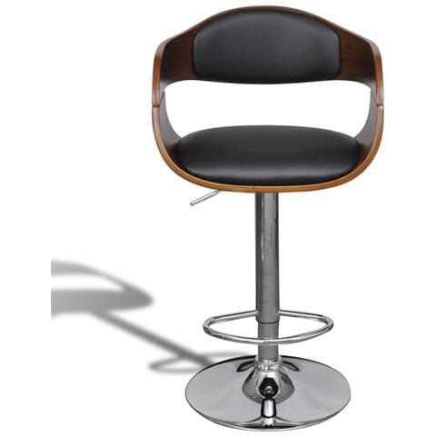 Sedia Pelle Artificiale Altezza Regolabile Schienale Braccioli 2 Pezzi - Foto 2