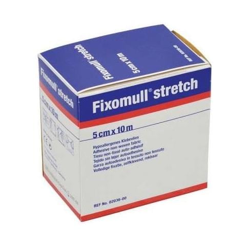 Fixomull Stretch 10 M X 5 Cm Garza Autoadesiva Morbida Ed Estensibile - Foto 1