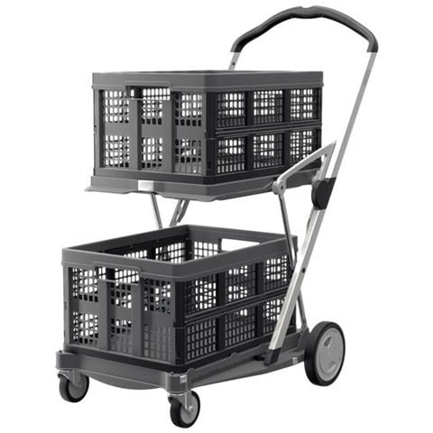 Carrello Pieghevole Per Trasporto Clax, Grigio - Foto 3