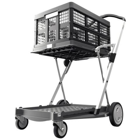 Carrello Pieghevole Per Trasporto Clax, Grigio - Foto 1
