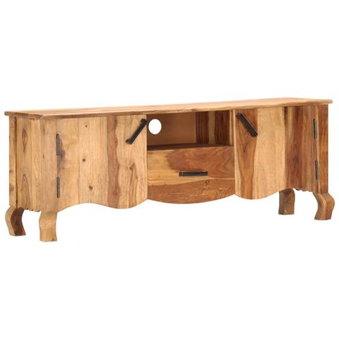 Mobile Porta Tv 115x30x42 Cm In Legno Massello Di Sheesham - Foto 1