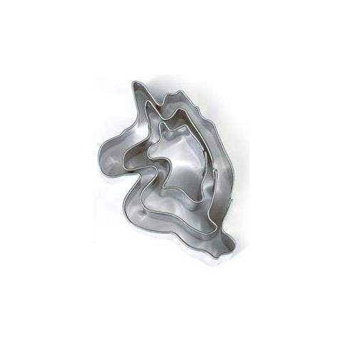 3 Mini Tagliabiscotti In Acciaio Inox - Unicorni - Foto 1