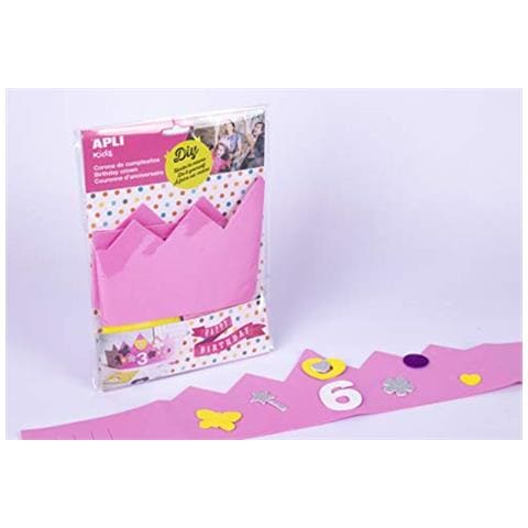 Apli- Bambini Corona Di Compleanno In Schiuma Eva, 3+ Anni Di Colore Rosa, Taglia Unica, 14479 - Foto 2