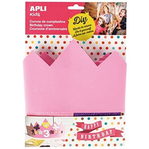 Apli- Bambini Corona Di Compleanno In Schiuma Eva, 3+ Anni Di Colore Rosa, Taglia Unica, 14479 - Foto 1