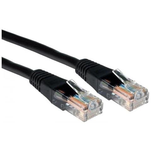Urt-605 Black Cavo Di Rete 5 M Cat5e U / utp [ utp] Nero (rj45 [ m] To Rj45 [ m] Cat5e 5m Black Oem Moulded Boot Copper Utp Network Cable)  - Foto 1