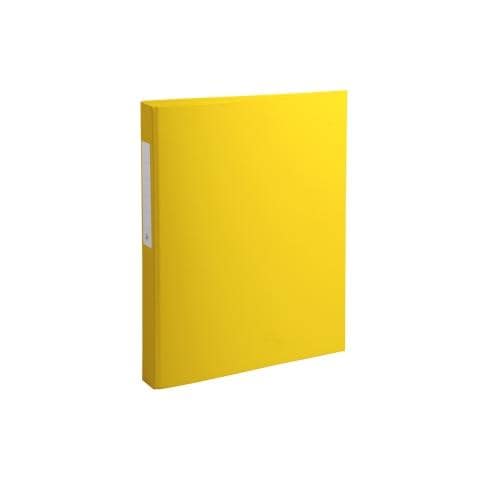 Ring Binder Exacompta - 25 mm Binder Capacity - A4 - 210 mm Larghezza x 297 mm Lunghezza Dimensione Foglio - 4 Chiusura - Polipropilene - Giallo - Foto 1