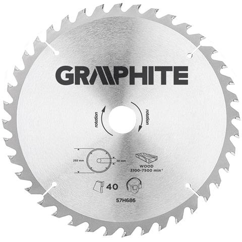 Lama Per Sega Circolare 255 Mm Lama 40 Denti 144 Mm, Foro Albero 30 Mm, Denti 40, Spessore 2,0 Mm, Spessore Taglio 2,8 - Foto 3