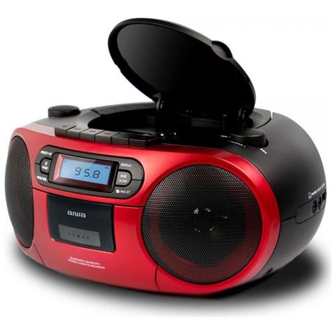 BBTC-550RD Lettore CD Portatile Bluetooth Rosso - Foto 1