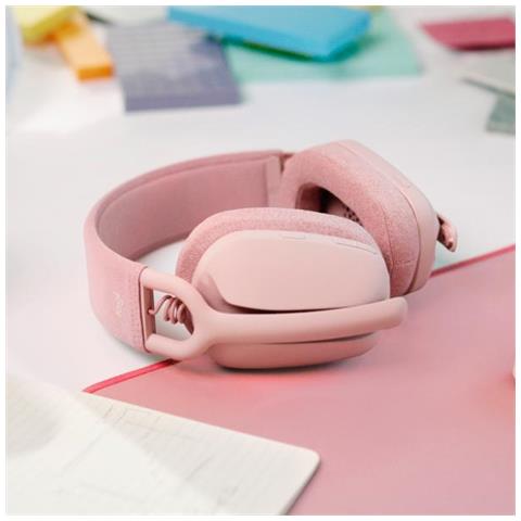 Cuffie ZONE VIBE 100 con Microfono Connessione Bluetooth Eliminazione del Rumore Colore Rosa - Foto 2