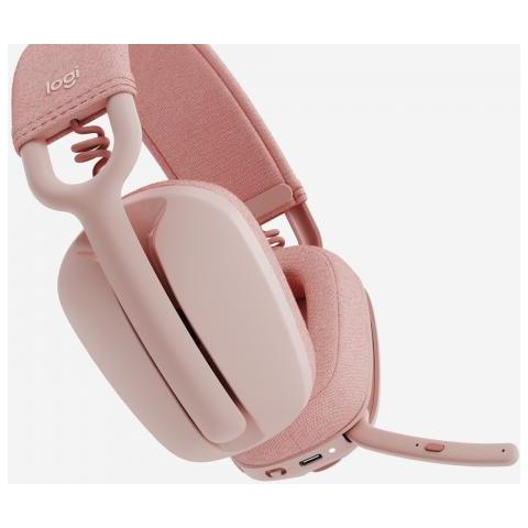 Cuffie ZONE VIBE 100 con Microfono Connessione Bluetooth Eliminazione del Rumore Colore Rosa - Foto 3