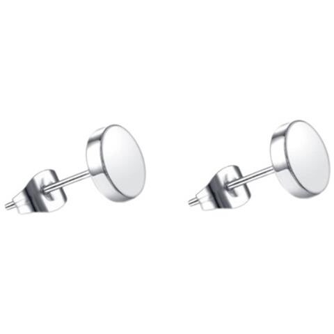 Orecchini Rotondi Classici 1 Paio Silver - Foto 1