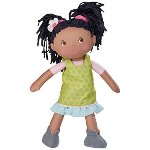 Cari Bambola Morbida Afroamericana Da 12 - Lavabile In Lavatrice Con Vestito Rimovibile, Viso Ricamato, Occhi Marroni E Trecce Nere - Foto 1