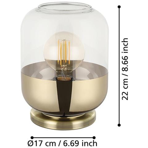 Lampada Da Scrivania Contemporanea Maryvilla 1 Luce Acciaio Ottone - Foto 3