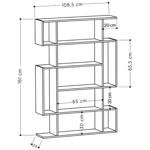 Kirja Scaffalatura In Legno E Antracite - Foto 2