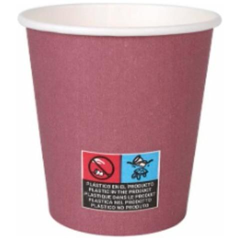 Set Di Bicchieri Cartone Monouso Bordeaux 36 Unità 200 Ml (24 Pezzi) - Foto 2