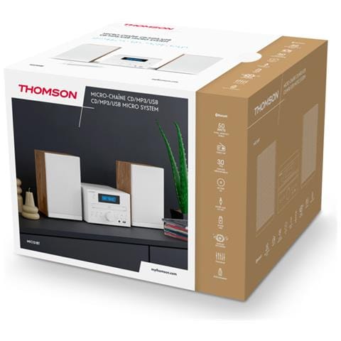 Microsistema Bianco e Legno 50W Lettore CD / Bluetooth /Radio FM / MP3 / USB - Foto 5