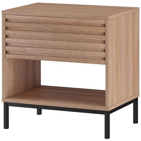 Celine Comodino Con 1 Cassetto In Agglomerato Naturale - Foto 1