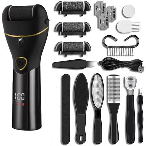 Lima Per Piedi Elettrica Con Vari Accessori Ricaricabile Black - Foto 1