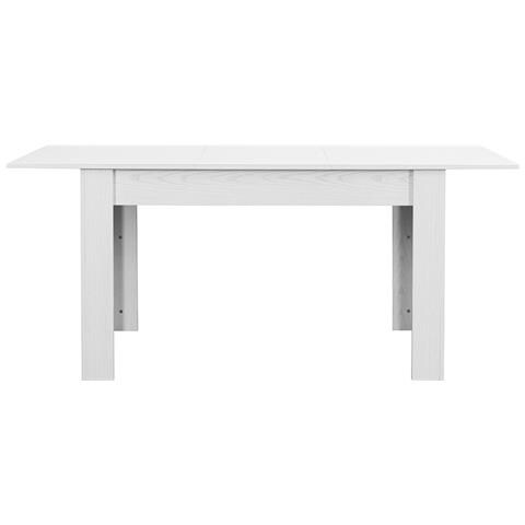 Tavolo Da Pranzo Allungabile Estensibile 90x140 Fino A 190 Cm Bianco Frassinato - Foto 4