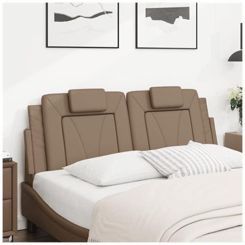 Cuscino Testiera Cappuccino 120 Cm In Similpelle - Foto 3