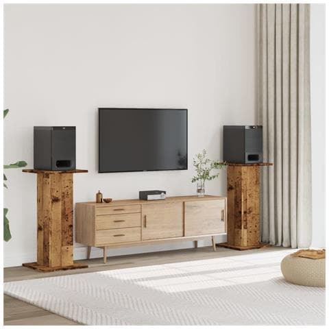 Supporti Altoparlanti 2 Pz Legno 30x30x80 Cm Legno Multistrato - Foto 1