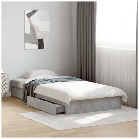 Giroletto Cassetti Grigio Cemento 100x200 Cm Legno Multistrato - Foto 1