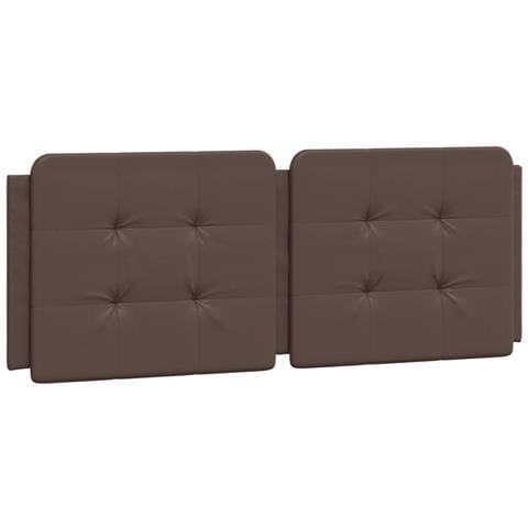 Cuscino Testiera Marrone 120 Cm In Similpelle - Foto 2