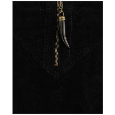 Gonna Tubino In Velluto A Coste Nero - It46-xl - Foto 5