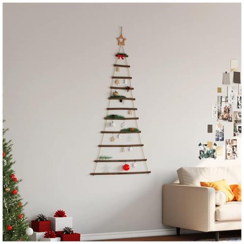 Albero Di Natale Da Parete Con Stella 74x150 Cm Ramo Naturale - Foto 3
