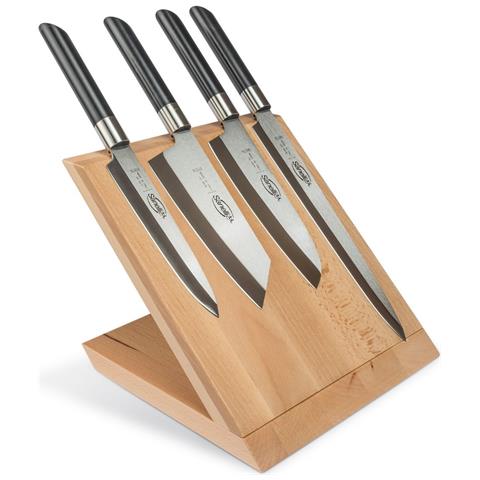 Ceppo Di Coltelli Da Cucina Sanellisan - Nero - Acciaio - 33x31x13 Cm - Foto 1