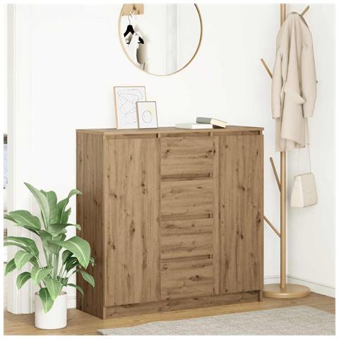 Credenza con Cassetti Rovere Artigianale 100,5x35x98,5 cm - Foto 1