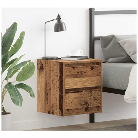 Comodini a Muro 2 pz Legno Antico 38x34x40 cm - Foto 1