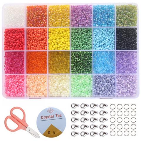 Scatola Portaperline Fai Da Te Con Accessori - 24 Scomparti - Foto 1