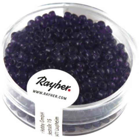 Rayher - 17 Grammi - Perline Rotonde In Vetro Trasparente Ø2,6mm - Colore Blu Scuro - Foto 1