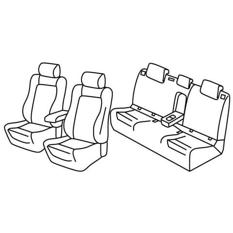 Set Coprisedili Superior - Nero/blu - Compatibile Per Volkswagen Golf Vii 5p (11/12>12/19) Highline, R Line - Foto 1