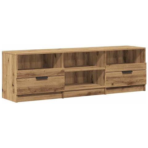 Mobile Porta Tv Rovere Artigianale 150x33,5x45 Cm In Truciolato - Foto 2