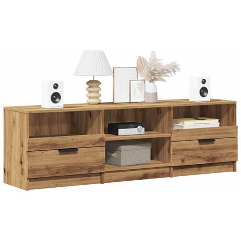 Mobile Porta Tv Rovere Artigianale 150x33,5x45 Cm In Truciolato - Foto 1