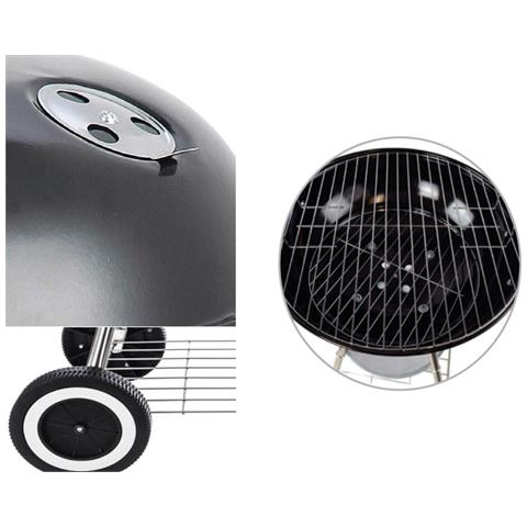 Barbeque Esterno A Carbonella Griglia Estate Campeggio In Acciaio Mod Tulsa - Foto 2