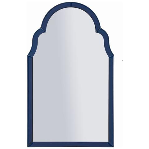 Specchio Con Cornice Classico 4 - Blu - Mdf - 80x47x1 Cm - Foto 1