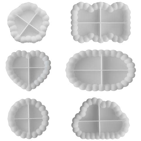 Stampo Per Sottobicchieri In Silicone, Stampo Per Vassoio A Forma Di Cuore Per Colata Di Resina, J-221 - Foto 1