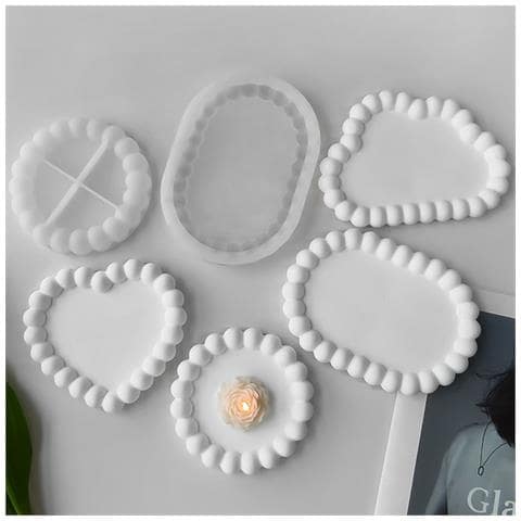 Stampo Per Sottobicchieri In Silicone, Stampo Per Vassoio A Forma Di Cuore Per Colata Di Resina, J-221 - Foto 6