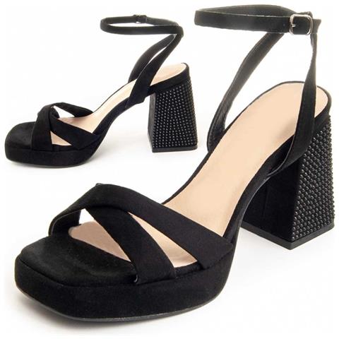 Sandalo Con Tacco Festsand3 Nero. - Foto 1