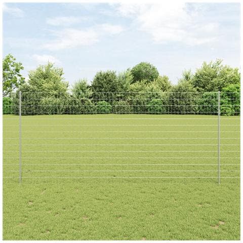 Recinzione Euro con 10 Posta U Argento 1,4x10 m Acciaio - Foto 2