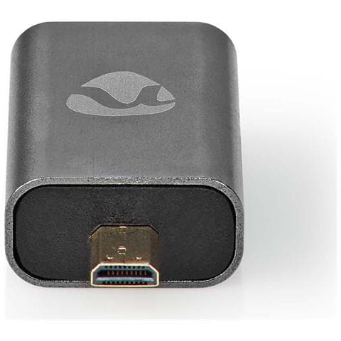 Adattatore Hdmi Da Connettore Micro A Hdmi Diritto In Alluminio, Grigio - Foto 2