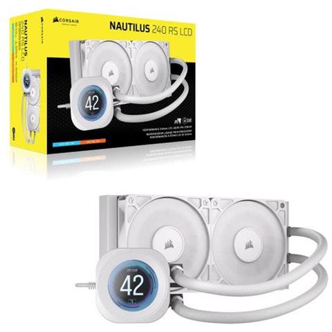 Dissipatore CPU a Liquido Nautilus 240 RS LCD per Socket Intel e AMD Bianco - Foto 2