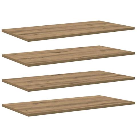 Scaffale 4 pcs Marrone 80 x 40 x 1.5 cm Legno multistrato - Foto 1