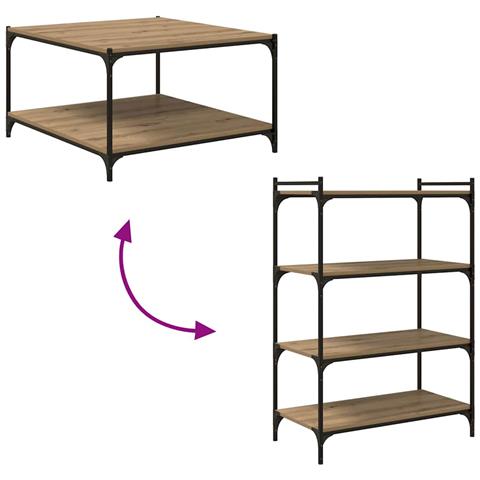 Scaffale 4 pcs Marrone 80 x 40 x 1.5 cm Legno multistrato - Foto 9