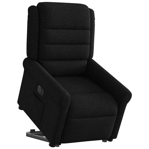 Poltrona Alzapersona Reclinabile Elettrica Nera in Tessuto - Foto 2